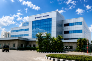 Commercial office spaces available for lease at Infopark Kochi with multiple floor options for IT companies and corporate businesses.